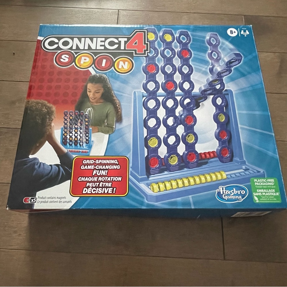 Hasbro Connect 4 Spin Game - Blue and Yellow